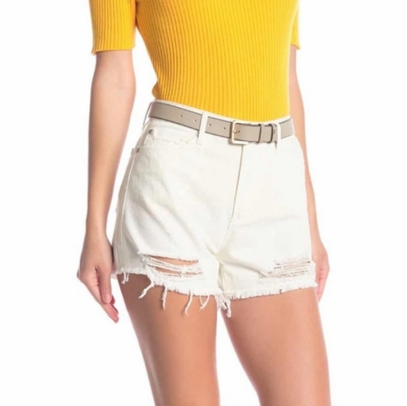 Articles of Society white denim mom shorts - Picture 1 of 15